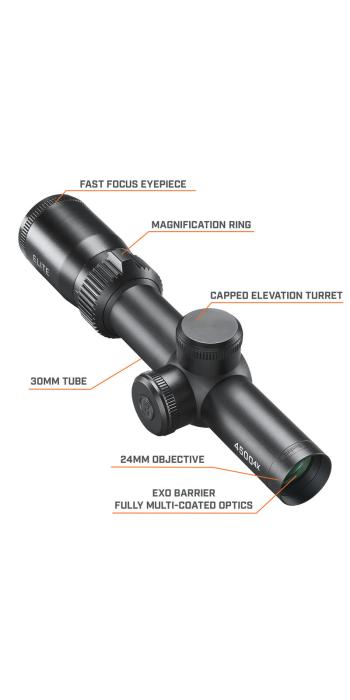 Bushnell Zielfernrohr Elite 4500 1-4x24 Multi-X Absehen 30mm Bushnell Zielfernrohr Elite 4500 1-4x24 Multi-X Absehen 30mm