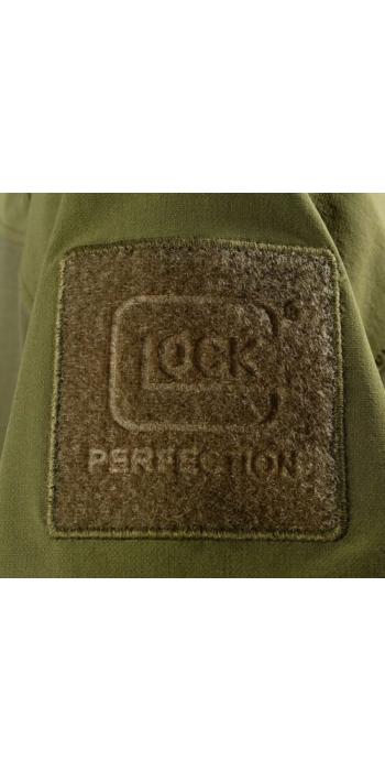 GLOCK Tactical T-Shirt Oliv – Ripstop-Schultern, Stretch-Torso – Soft-Velcro-Badge – Größe M