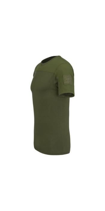 GLOCK Tactical T-Shirt Oliv – Ripstop-Schultern, Stretch-Torso – Soft-Velcro-Badge – Größe M