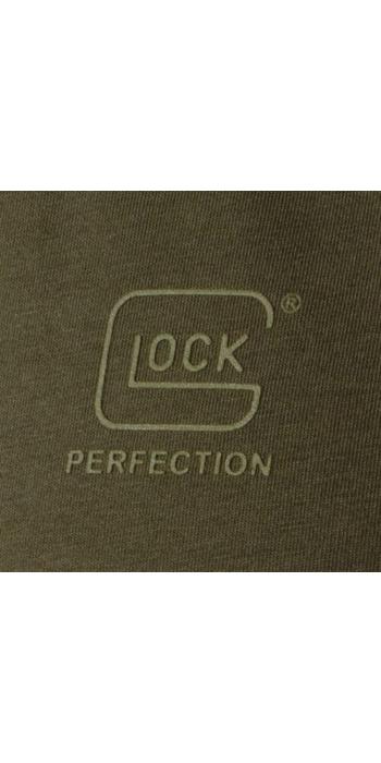 GLOCK Tactical T-Shirt Oliv – Ripstop-Schultern, Stretch-Torso – Soft-Velcro-Badge – Größe M
