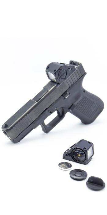SHIELD Advanced Mini Sight Multi Reticle (AMS-MR) Rotpunktvisier – 6 umschaltbare Absehen – Mattschwarz