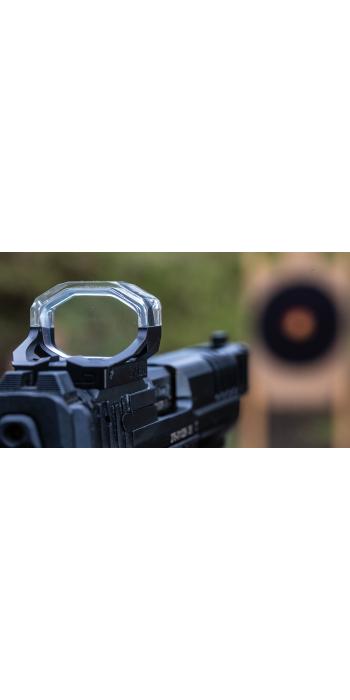 SHIELD Open Mini Sight XL Lens (OMSx) Rotpunktvisier – 8 MOA – Mattschwarz