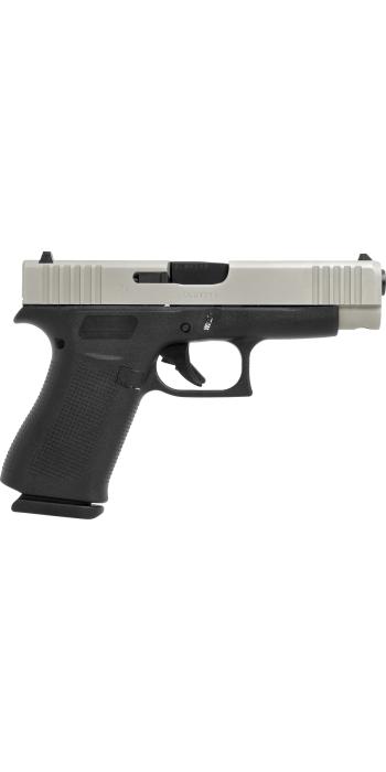 Glock Pistole G48 Silver Slide FS 9mm Luger 4.17″ / 106 mm 10+1, Compact Slimline