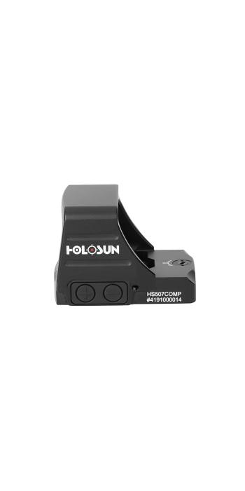 Holosun HS507COMP Offenes Reflex Rotpunktvisier mit wechselbarem Absehen (2MOA Punkt, 8/20/32MOA Kreis)