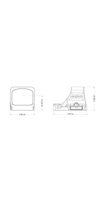 Holosun HS507COMP Offenes Reflex Rotpunktvisier mit wechselbarem Absehen (2MOA Punkt, 8/20/32MOA Kreis)