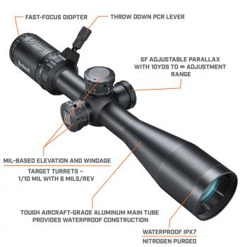 Bushnell Zielfernrohr AR 3-12x40 Dropzone 223 BDC SFP #AR731240