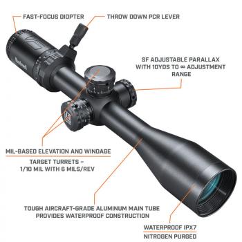 Bushnell AR Scope Zielfernrohr 4,5-18x40 Drop Zone 308 BDC Absehen in der 2. BE