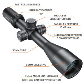 Bushnell Match Pro Zielfernrohr 6-24x50 Deploy MIL Etched Glass FFP Absehen 1. BE