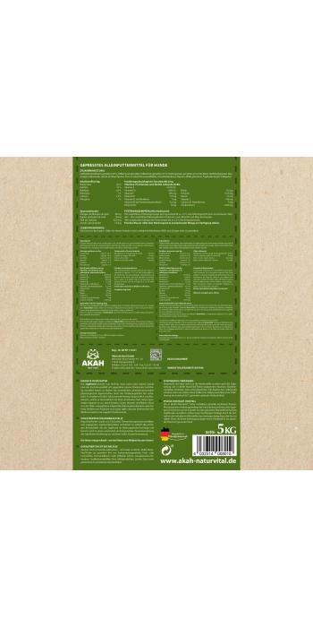 AKAH NaturVital® PREMIUM kaltgepresstes Hundefutter für Jagdhunde – 5 kg