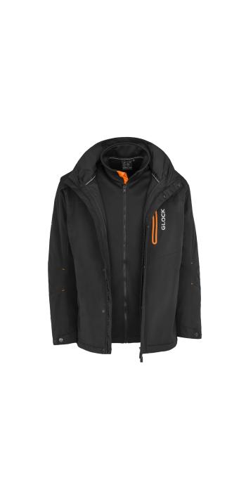 GLOCK 2-in-1 Softshelljacke „Perfection“ – Schwarz, Größe S