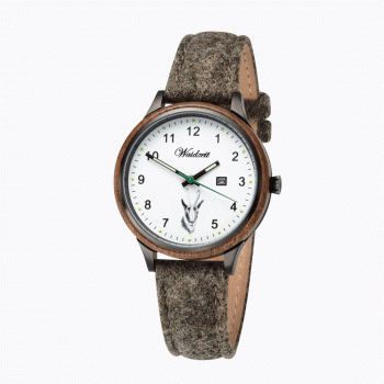 Damenjagduhr Diana Rehbock mit Lodenarmband Olivgrün