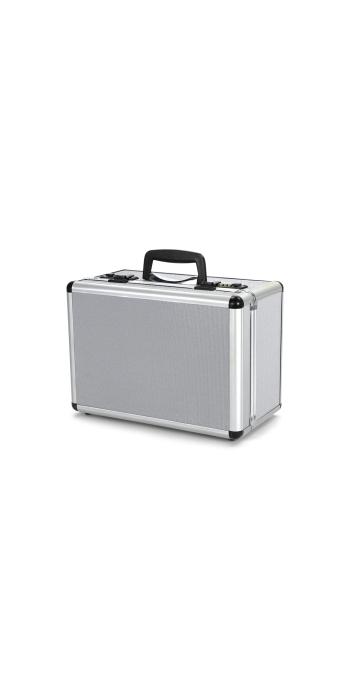 Winter Munitionskoffer für Flintenmunition – Aluminium/Holz, 2 Zahlenschlösser – Silber (JM-6008)