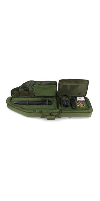 Winter Waffentasche Olympic 130 cm – Laser-Cut MOLLE, Shockcord, Rucksacktragesystem, 1000D Nylon (Forest)
