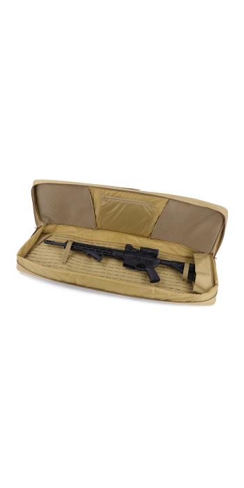Winter Guncases Waffentasche Tactical 110 cm – Laser-Cut MOLLE, Rucksacktragesystem, 1000D Nylon (Dune)