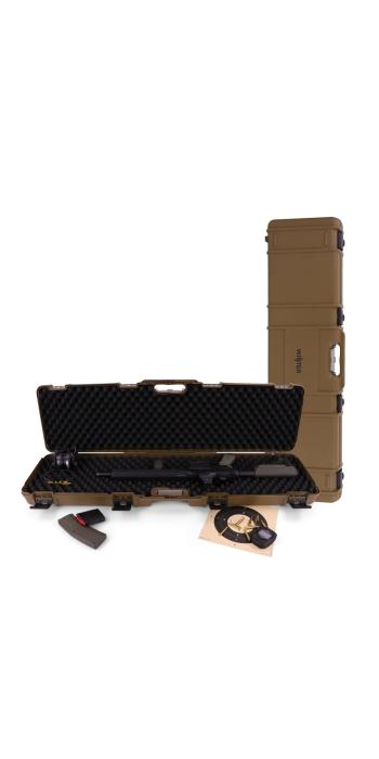 Winter Gewehrkoffer W11 117 cm für 1 Langwaffe – PP Kunststoff, 4 Push-Pull Verschlüsse, Noppen (Coyote)