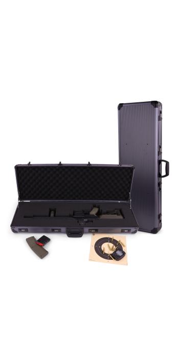 Winter Gewehrkoffer W13 – 93 cm Innenlänge – 1 Langwaffe – 4 Zahlenschlösser – Raster (Grey)