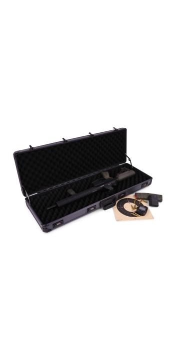 Winter Gewehrkoffer W13 – 93 cm Innenlänge – 1 Langwaffe – 4 Zahlenschlösser – Noppen (Grey)