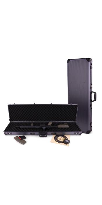 Winter Gewehrkoffer W13 – 93 cm Innenlänge – 1 Langwaffe – 4 Zahlenschlösser – Noppen (Grey)