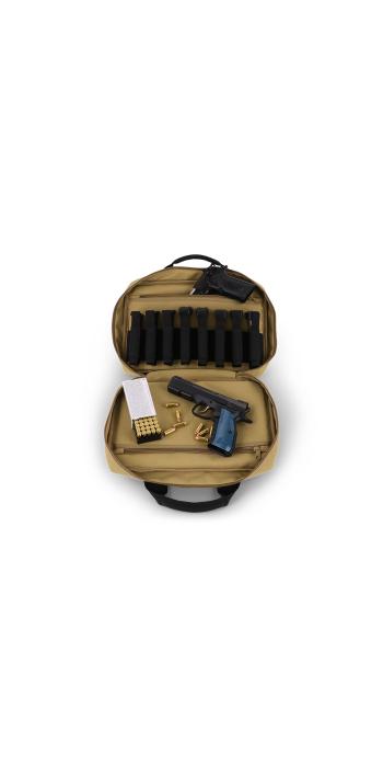 Winter Pistolentasche W8 für 2 Kurzwaffen – 8 Magazinhalter, 1000D, abschließbar (Dune)