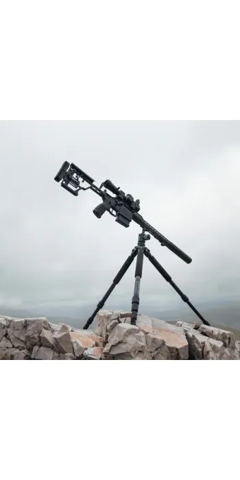 Spartan Precision Equipment Ascent Tripod™ Gen 2 Woodland mit Davros Pro Head™ und Trekkingstockgriffen