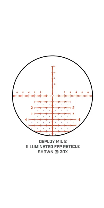 Bushnell Match Pro ED 5-30x56 Zielfernrohr – Deploy MIL2 MRAD FFP-Absehen