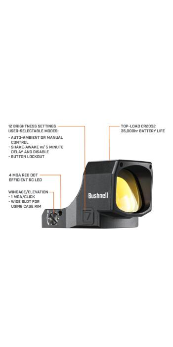 Bushnell Rotpunktvisier RXM-300 (RMS/RMSc-Footprint)