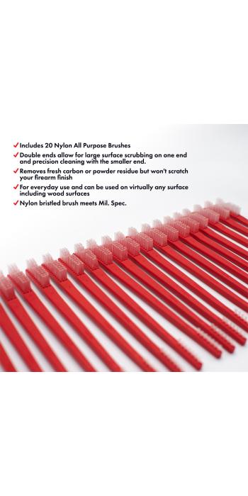 Shooter's Choice Nylon Putzbürsten – 20er Pack (SHF-316R-20)