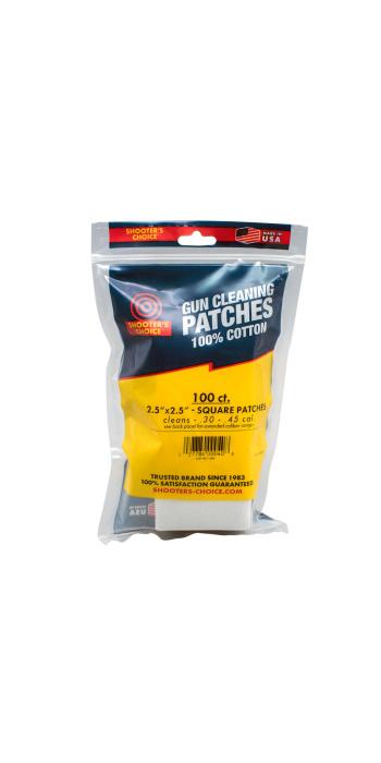 Shooter's Choice Reinigungspatches 2.5" (100% Baumwolle) – 100 Stück (SHF-917-100)