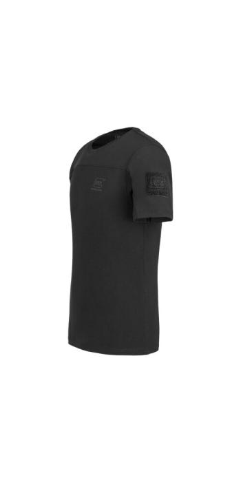 GLOCK Tactical T-Shirt Schwarz – Ripstop-Schultern, Stretch-Torso – Soft-Velcro-Badge – Größe M