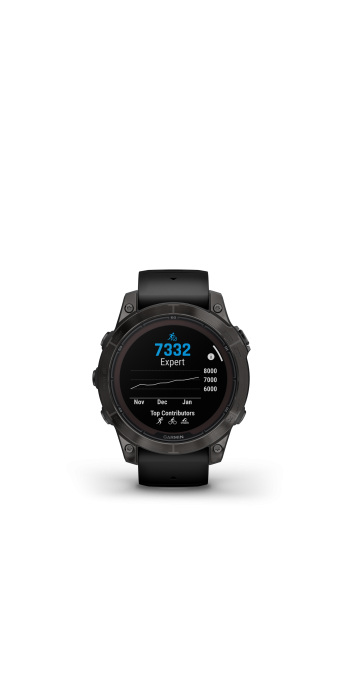 Garmin fēnix® 7 Pro – Sapphire Solar Edition, Schwarz/Carbongrau Titan DLC mit QuickFit®-Silikon-Armband 22 mm