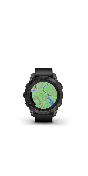 Garmin fēnix® 7 Pro – Sapphire Solar Edition, Schwarz/Carbongrau Titan DLC mit QuickFit®-Silikon-Armband 22 mm
