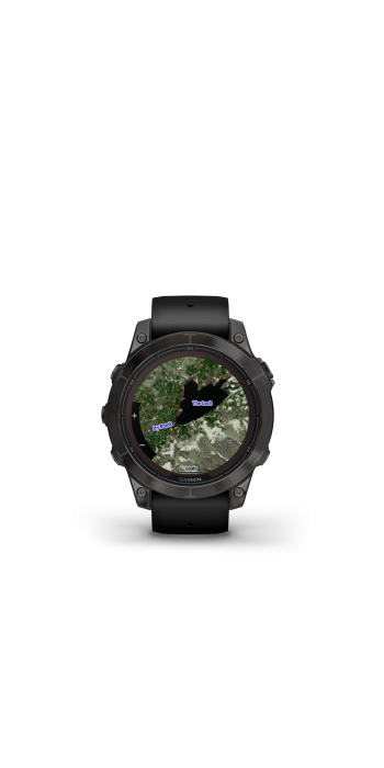 Garmin fēnix® 7 Pro – Sapphire Solar Edition, Schwarz/Carbongrau Titan DLC mit QuickFit®-Silikon-Armband 22 mm