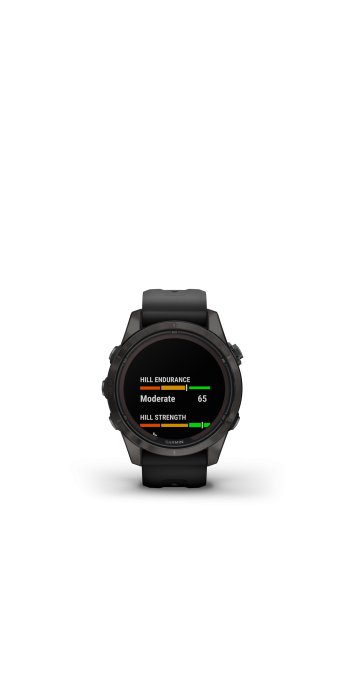 Garmin fēnix® 7S Pro – Sapphire Solar Edition, Schwarz/Carbongrau Titan DLC mit QuickFit®-Silikon-Armband 20 mm