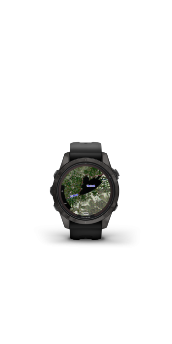 Garmin fēnix® 7S Pro – Sapphire Solar Edition, Schwarz/Carbongrau Titan DLC mit QuickFit®-Silikon-Armband 20 mm