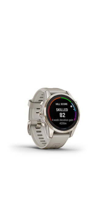 Garmin fēnix® 7S Pro – Sapphire Solar Edition, Beige/Softgold mit QuickFit®-Silikon-Armband 20 mm Garmin fēnix® 7S Pro – Sapphire Solar Edition, Beige/Softgold mit QuickFit®-Silikon-Armband 20 mm