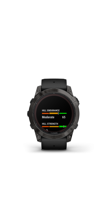 Garmin fēnix® 7X Pro – Sapphire Solar Edition, Schwarz/Carbongrau Titan mit QuickFit®-Silikon-Armband 26 mm