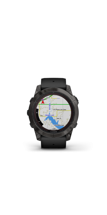 Garmin fēnix® 7X Pro – Sapphire Solar Edition, Schwarz/Carbongrau Titan mit QuickFit®-Silikon-Armband 26 mm