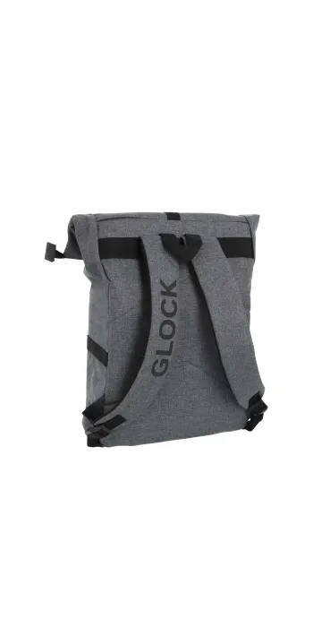 GLOCK Rucksack „Perfection“ – Grau – wasserdicht beschichtet – 32×14×41 cm