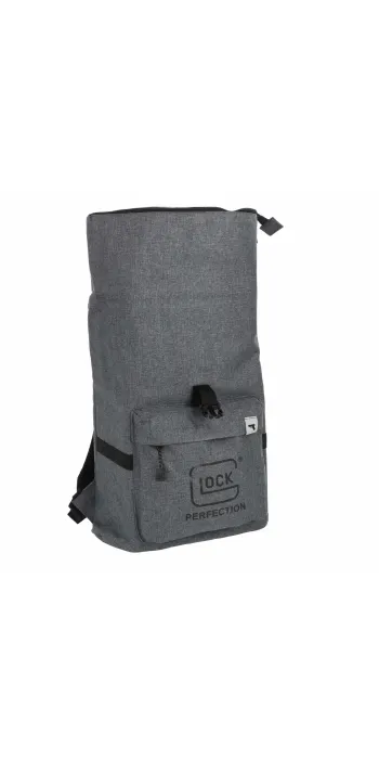 GLOCK Rucksack „Perfection“ – Grau – wasserdicht beschichtet – 32×14×41 cm