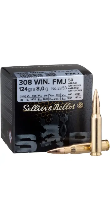 Sellier & Bellot .308 Winchester VM 8,0 g / 124 grs 50 Patronen