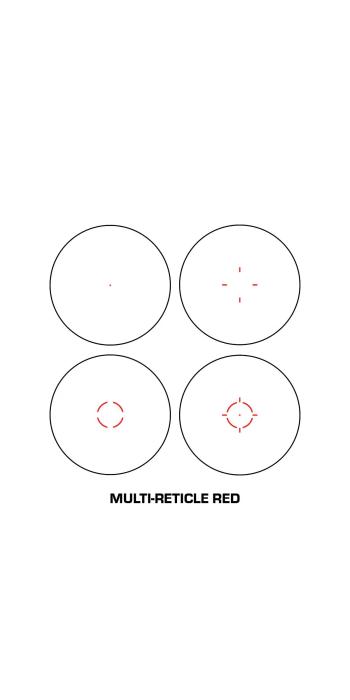 Swampfox Liberator II 1x22 Reflexvisier - Multi-Reticle, rot