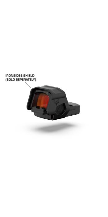 Swampfox Sentinel II 1x20 RMSc Micro-Reflexvisier - 3 MOA Dot, rot, Blackout Rear Sight Guide