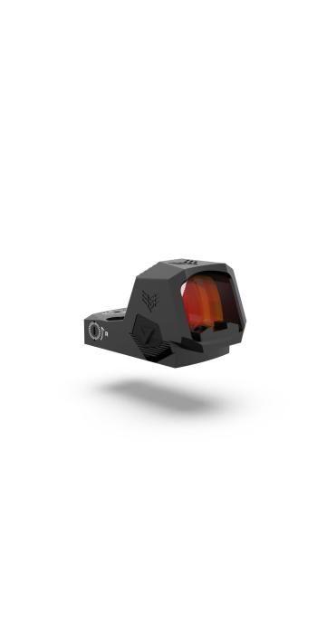Swampfox Sentinel II 1x20 RMSc Micro-Reflexvisier - 3 MOA Dot, rot, Blackout Rear Sight Guide