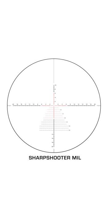 Swampfox Warhawk 4-20x50 FFP Präzisionszielfernrohr - Sharpshooter MIL-Absehen, 34 mm