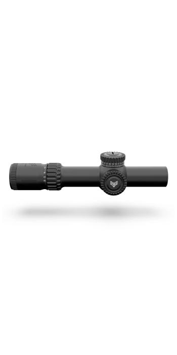 Swampfox Warhorse 1-6x24 FFP LPVO Zielfernrohr - MIL-Absehen, rot beleuchtet, 34 mm