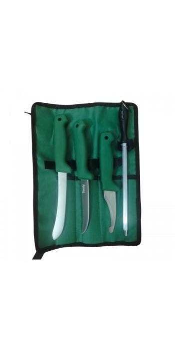 Tendy Schlachtset 3-tlg. mit Wetzstahl und Nylonetui