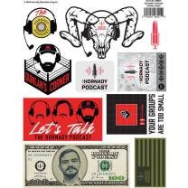 Hornady Podcast Sticker Sheet Aufkleberbogen