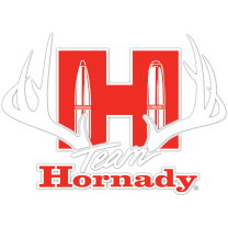 Hornady Team Hornady Antler Aufkleber – Rot/Weiß – ca. 14,0×9,8 cm