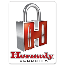 Hornady Security Aufkleber – Rot/Weiß/Schwarz – 4″×5″