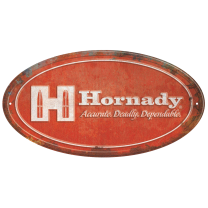 Hornady Oval Rustic Blechschild Vintage Aluminium